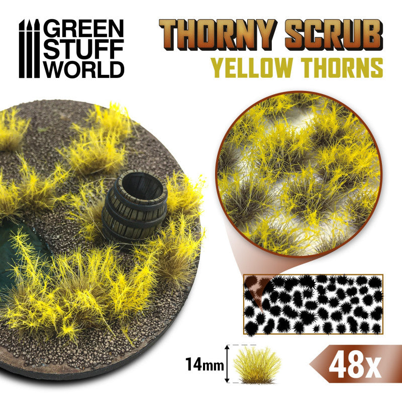 GSW: Terrain Series - Thorny Scrubs Yellow Thorns (14mm / x48)