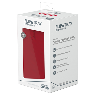 Ultimate Guard Deck Box: Flip’n’Tray - Red (Holds 80+)