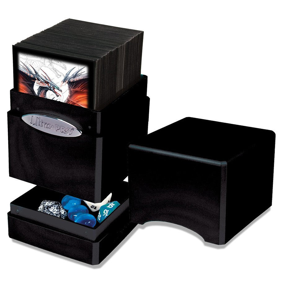 Satin Tower Deck Box: Jet Black