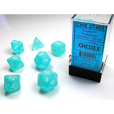 RPG Dice: Frosted Teal/White (CHX27405)